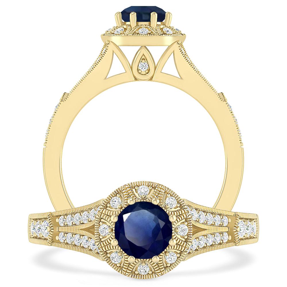 Yellow Gold - Sapphire