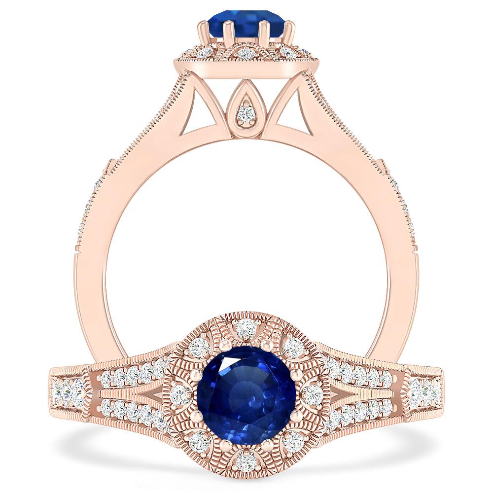 Rose Gold - Sapphire