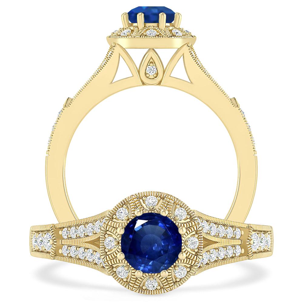 Yellow Gold - Sapphire