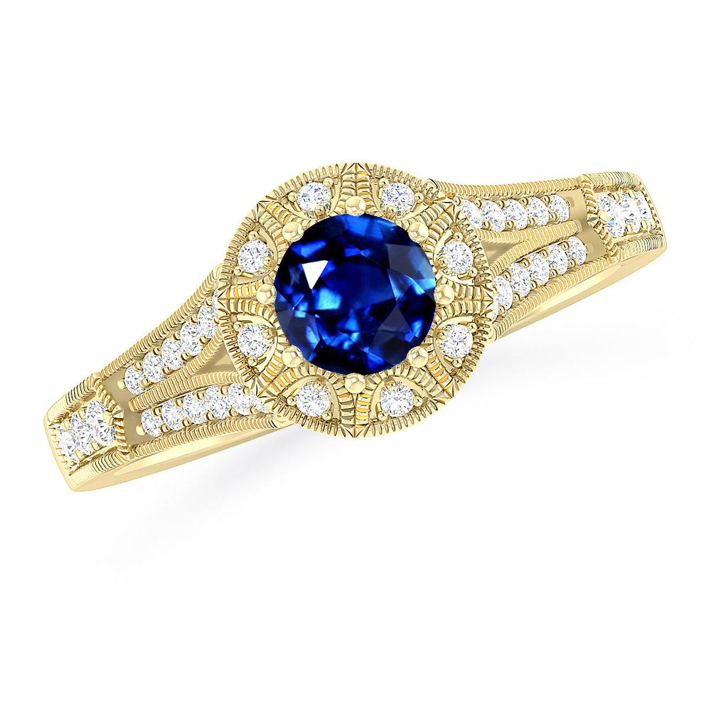 Yellow Gold - Sapphire