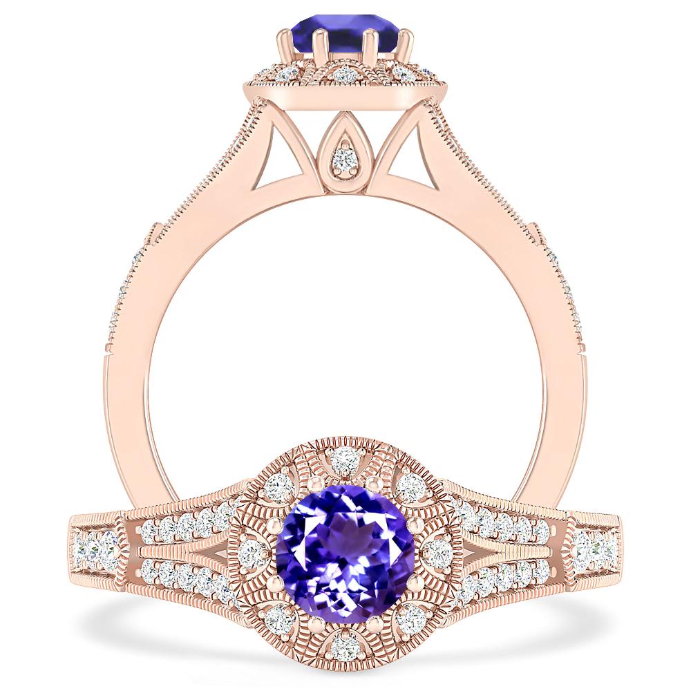 Rose Gold - Tanzanite