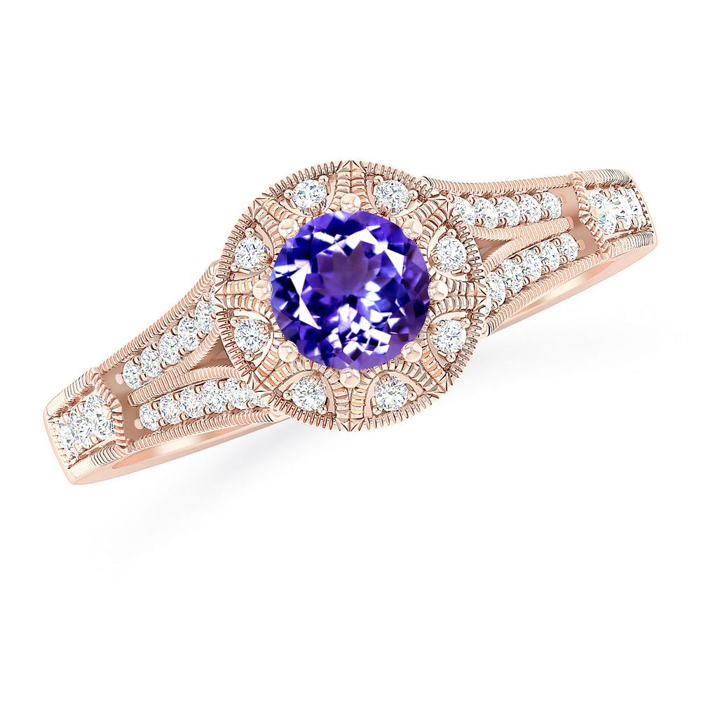 Rose Gold - Tanzanite