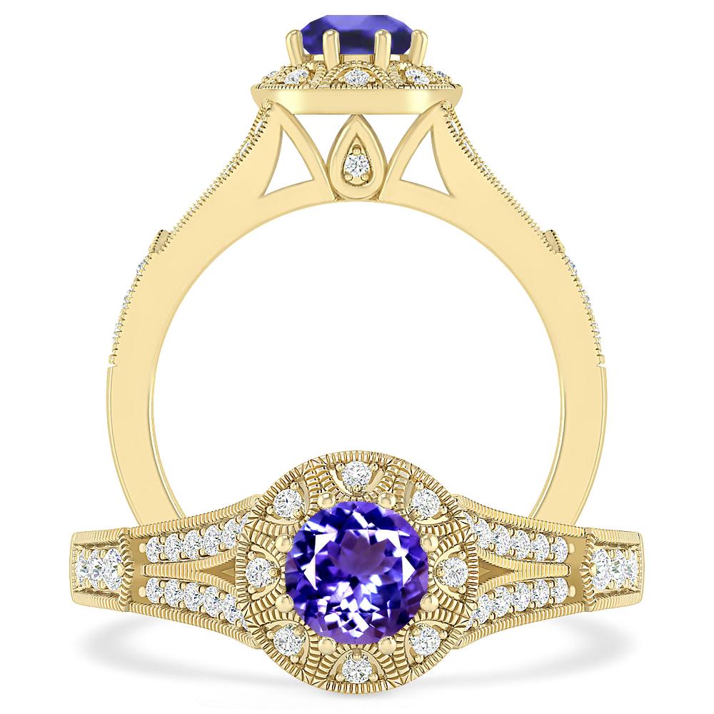 Yellow Gold - Tanzanite