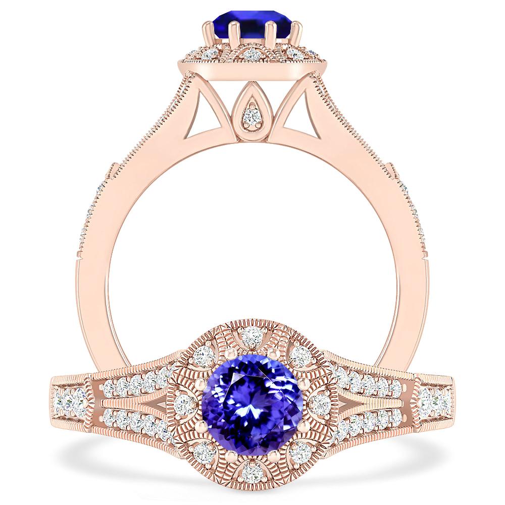 Rose Gold - Tanzanite