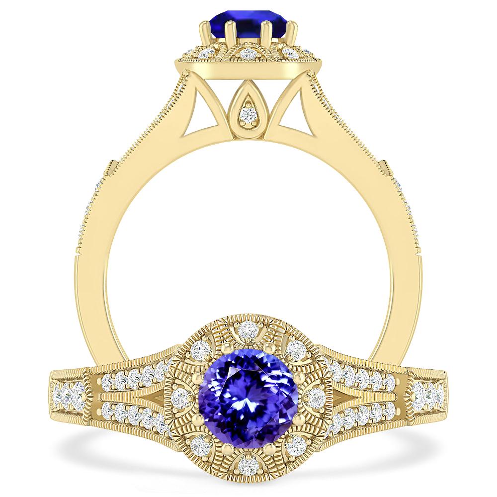 Yellow Gold - Tanzanite