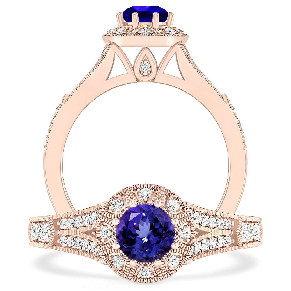 Rose Gold - Tanzanite