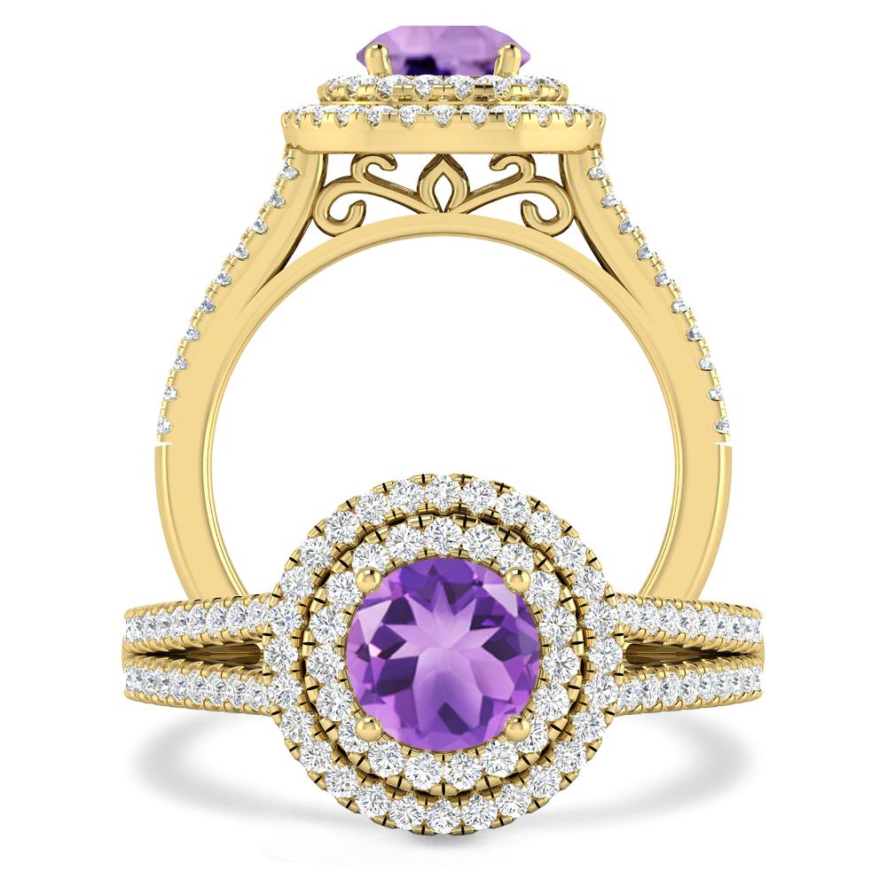 Yellow Gold - Amethyst