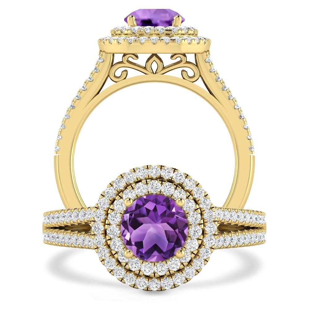 Yellow Gold - Amethyst