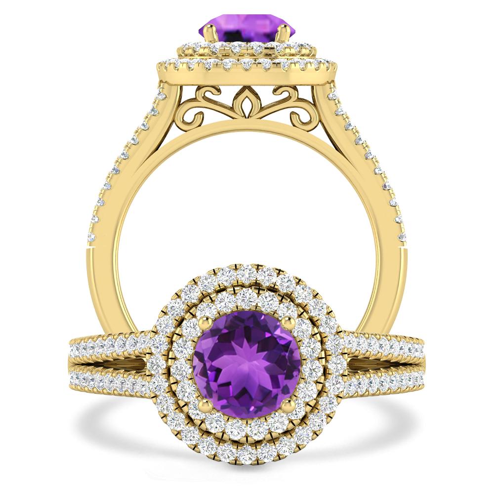 Yellow Gold - Amethyst