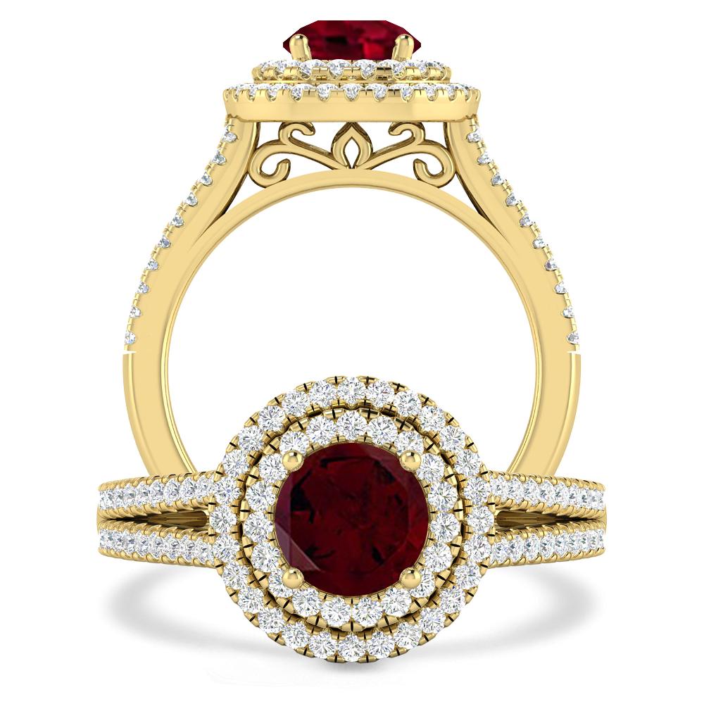 Yellow Gold - Garnet