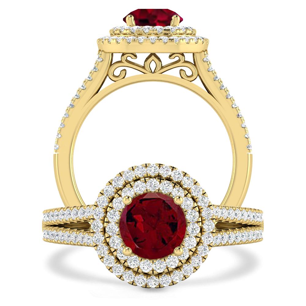 Yellow Gold - Garnet