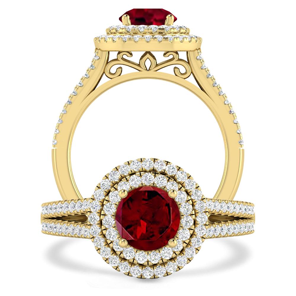 Yellow Gold - Garnet