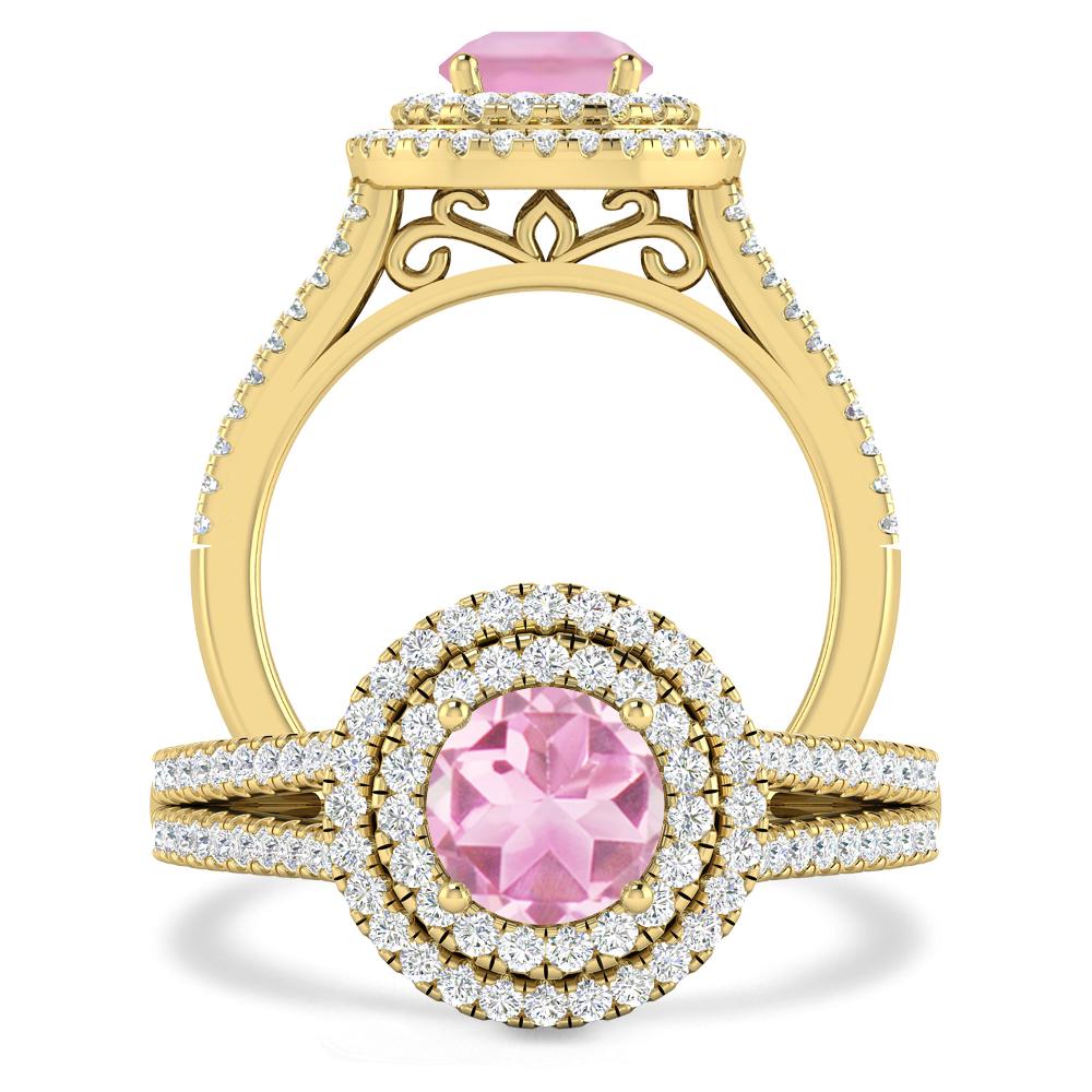 Yellow Gold - Pink Tourmaline