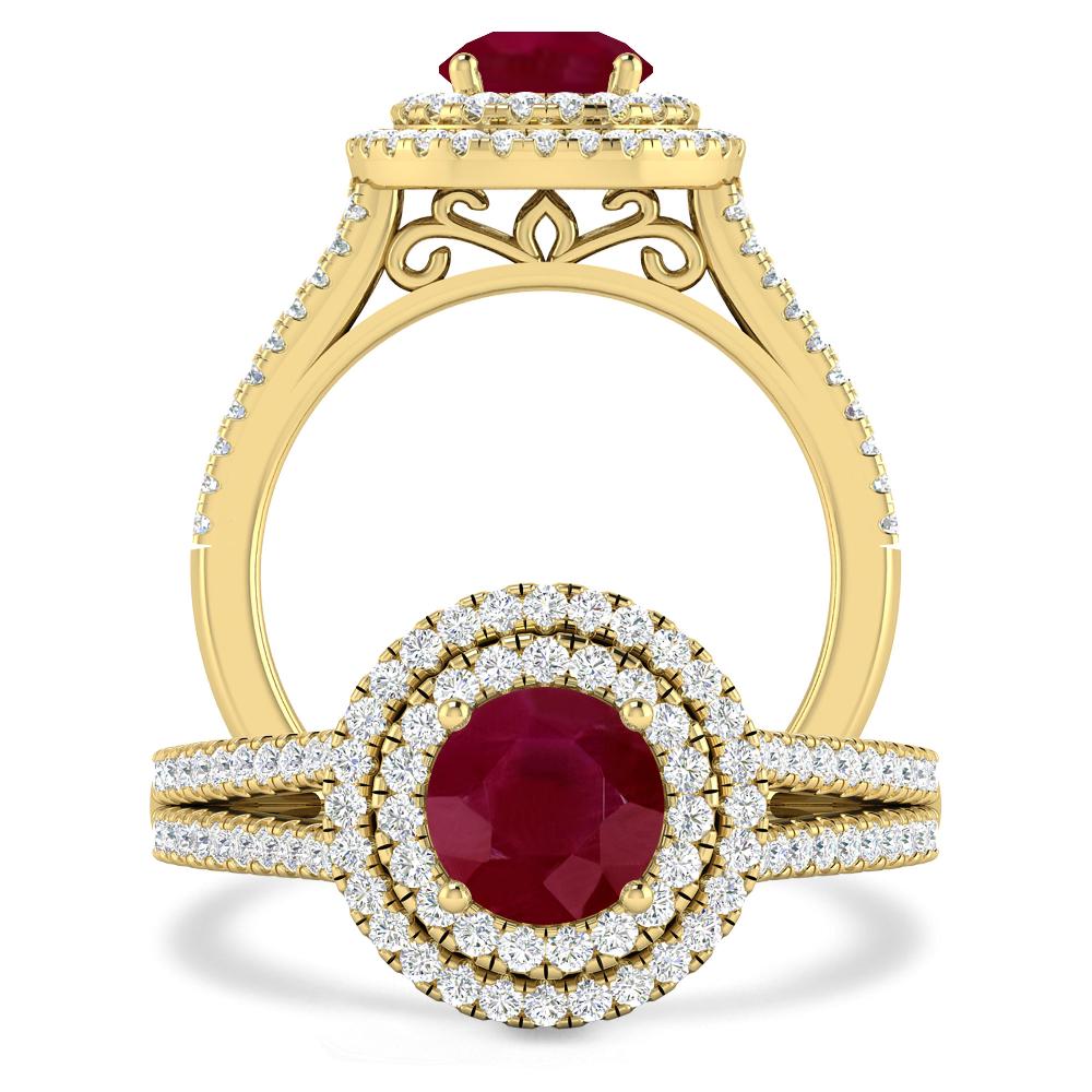 Yellow Gold - Ruby