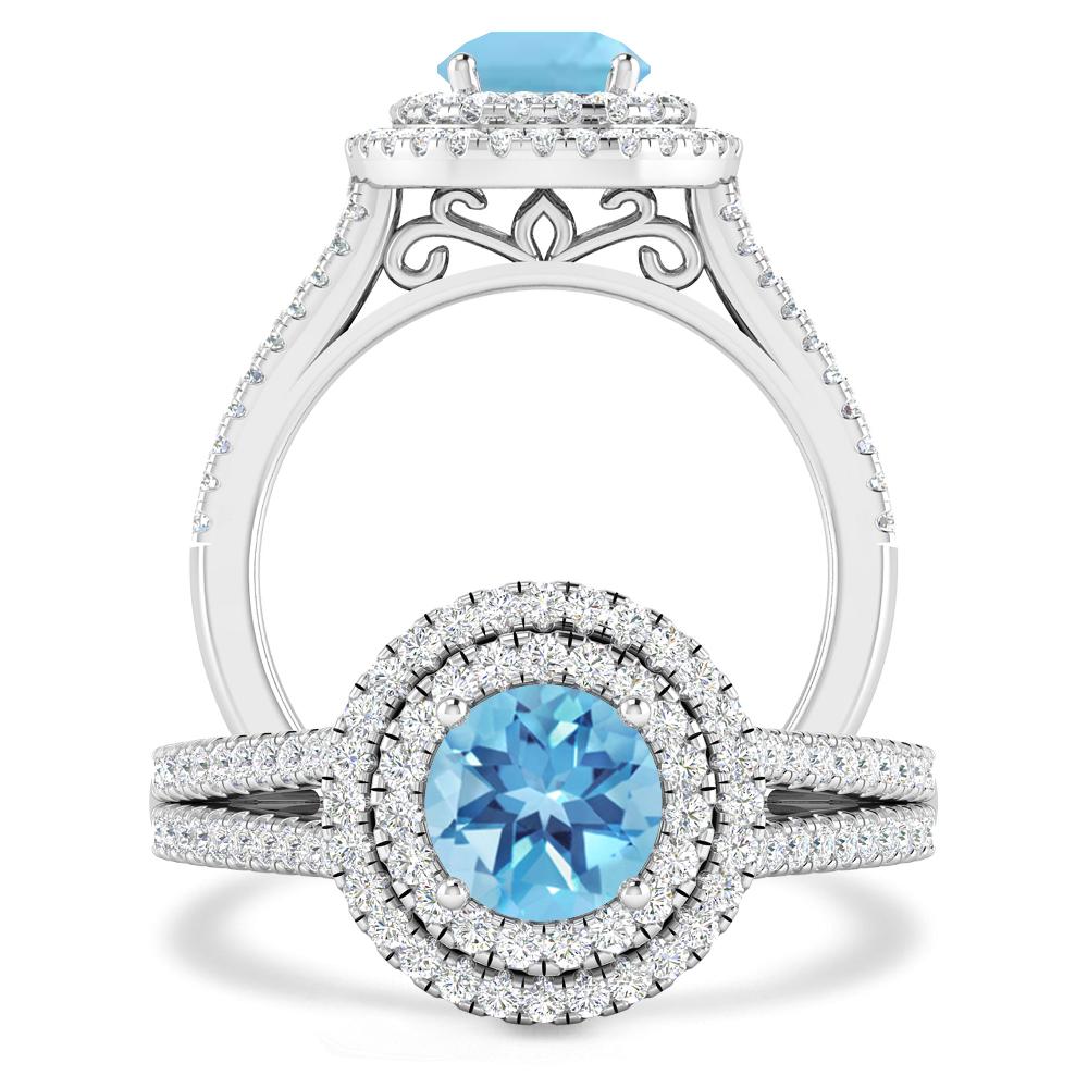 White Gold - Blue Topaz