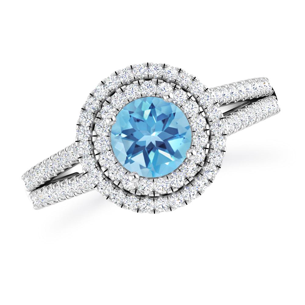 White Gold - Blue Topaz