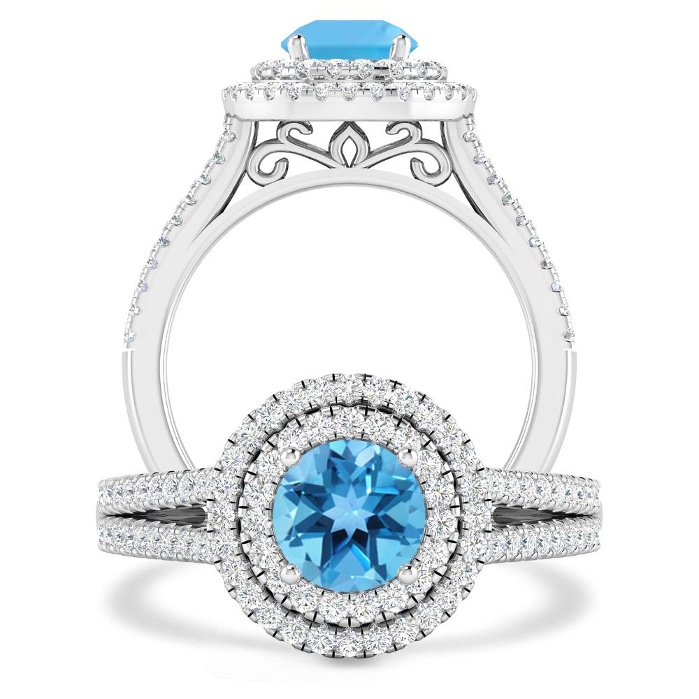 White Gold - Blue Topaz