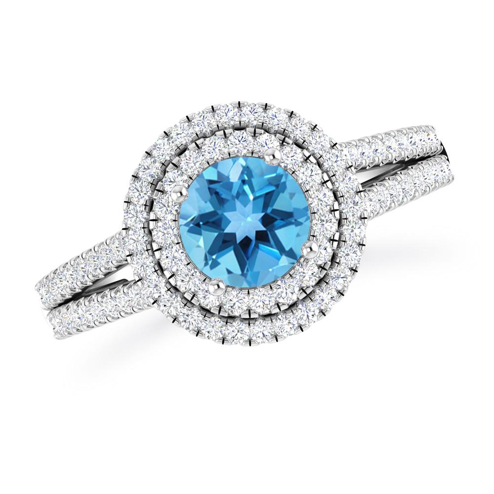 White Gold - Blue Topaz