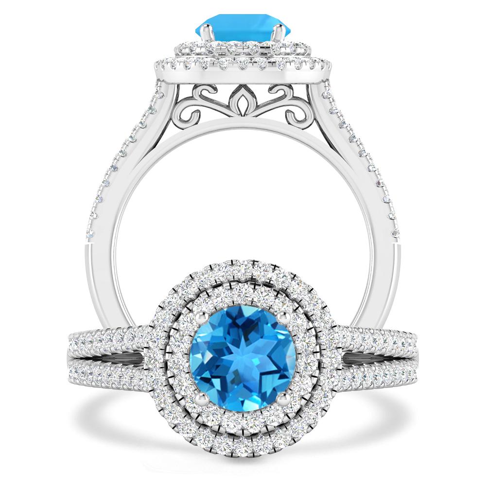 White Gold - Blue Topaz