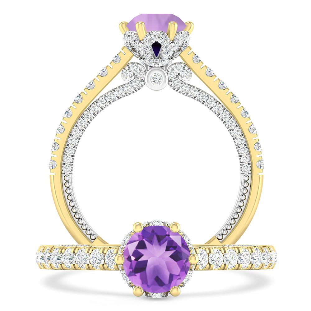 Yellow Gold - Amethyst