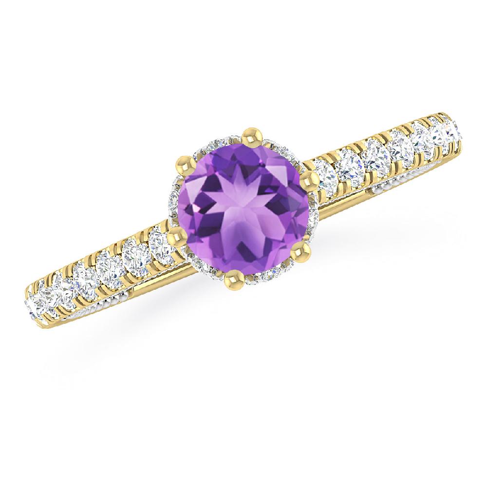 Yellow Gold - Amethyst