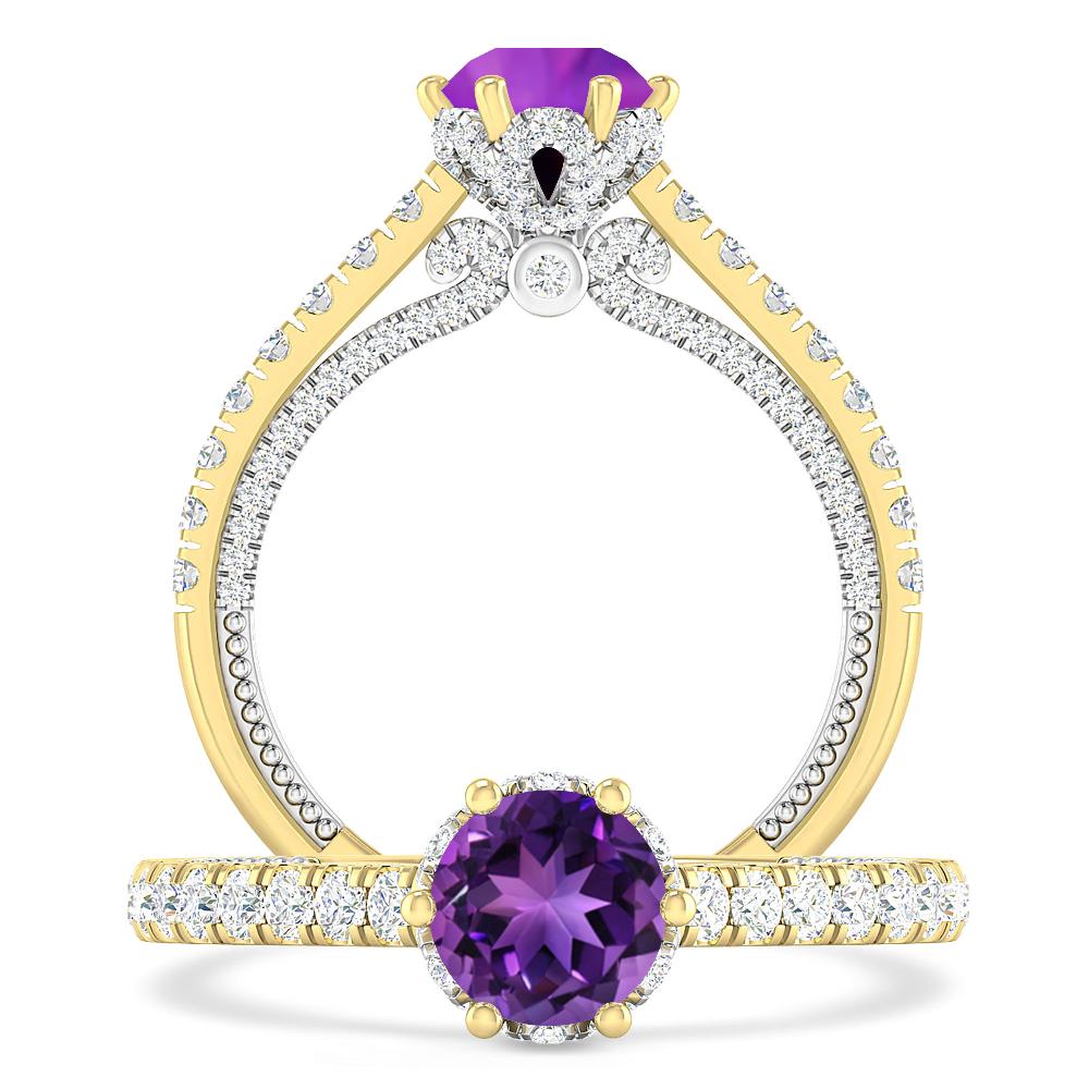 Yellow Gold - Amethyst