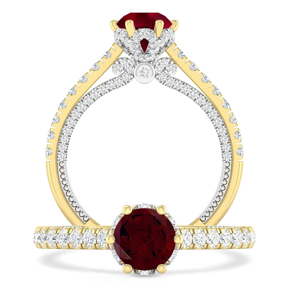 Yellow Gold - Garnet