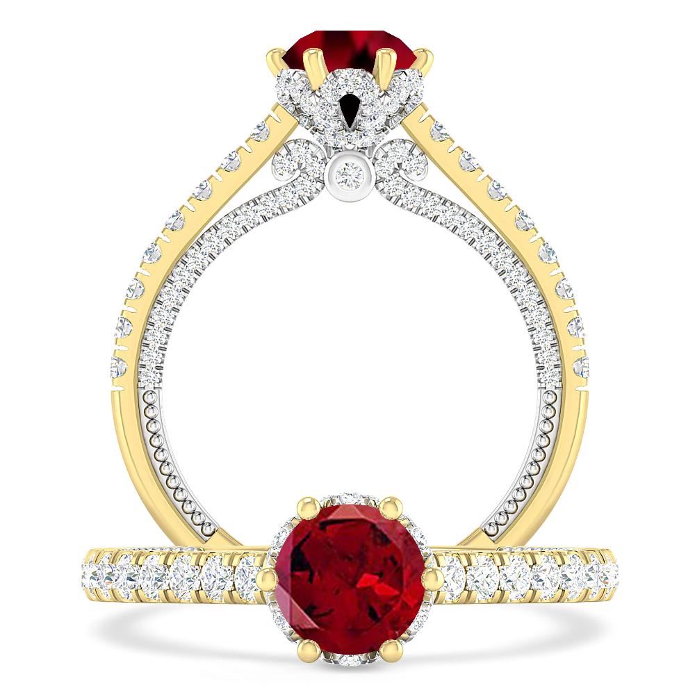 Yellow Gold - Garnet