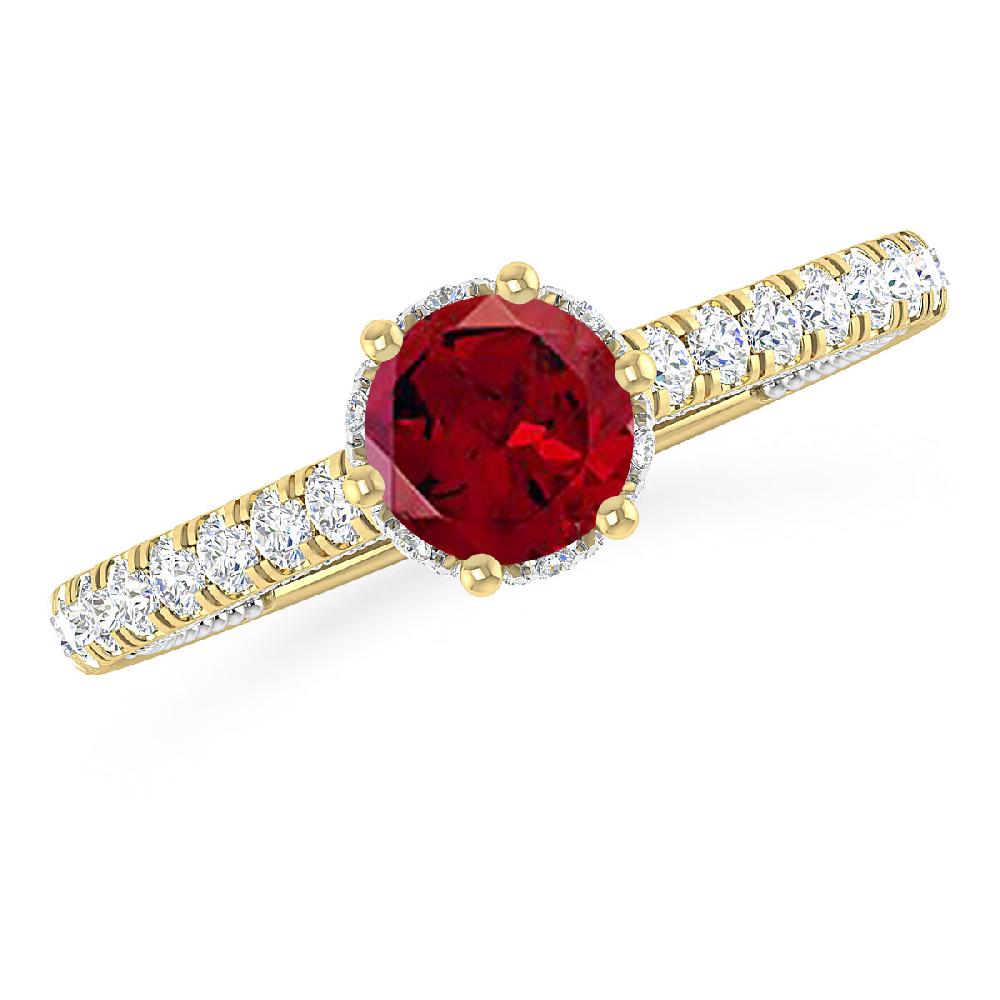 Yellow Gold - Garnet