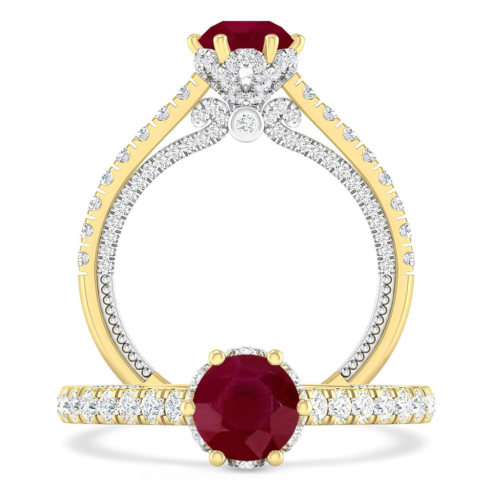 Yellow Gold - Ruby