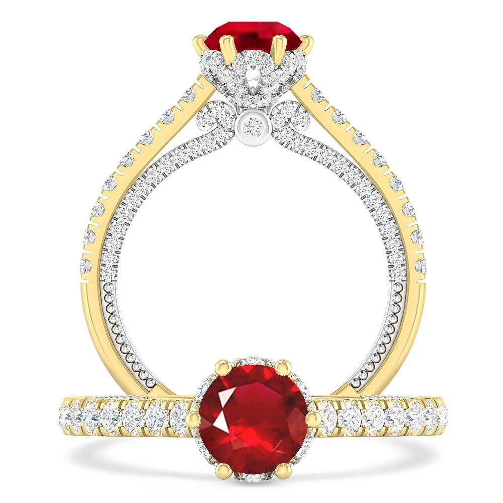 Yellow Gold - Ruby