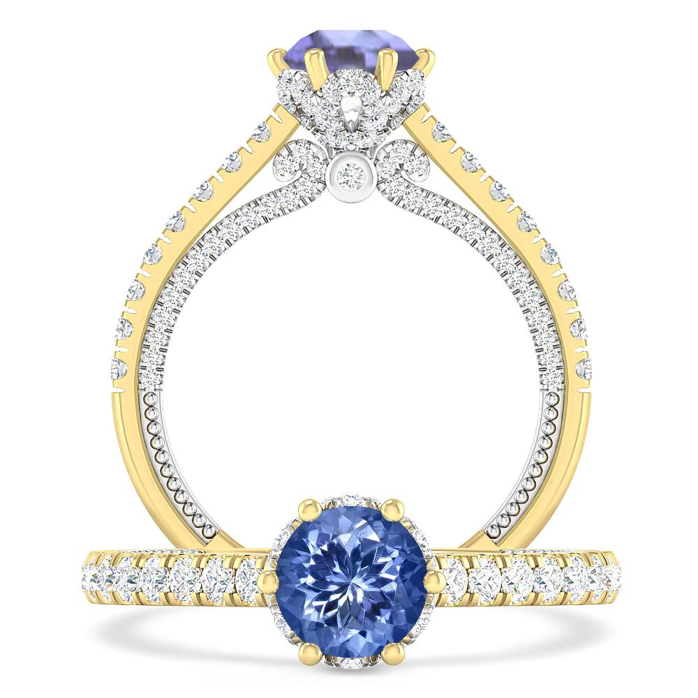 Yellow Gold - Tanzanite