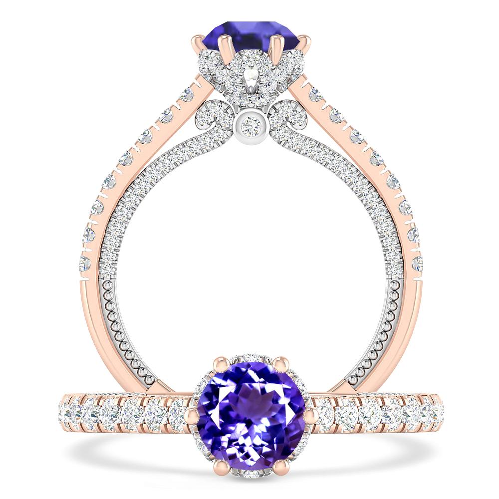 Rose Gold - Tanzanite