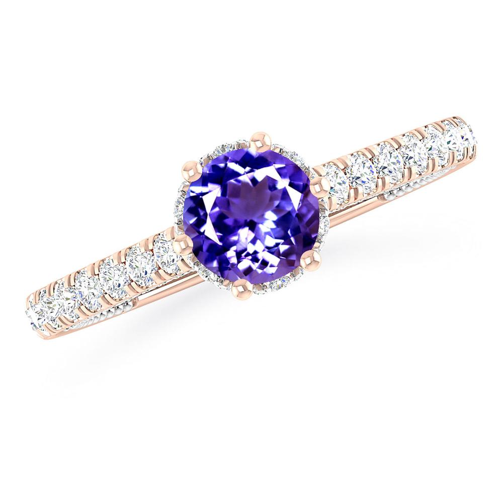 Rose Gold - Tanzanite