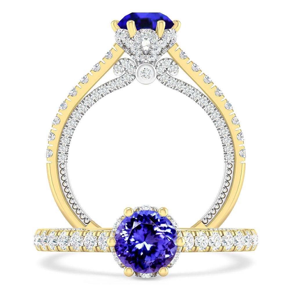 Yellow Gold - Tanzanite