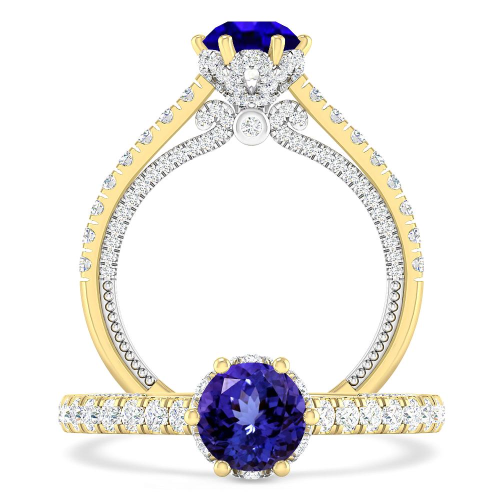 Yellow Gold - Tanzanite