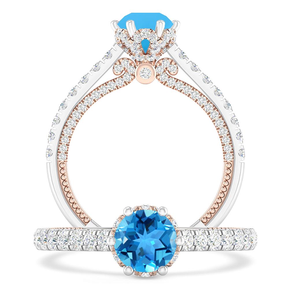 White Gold - Blue Topaz