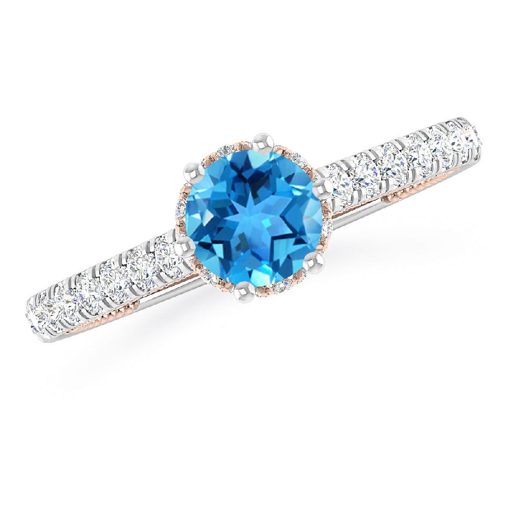 White Gold - Blue Topaz