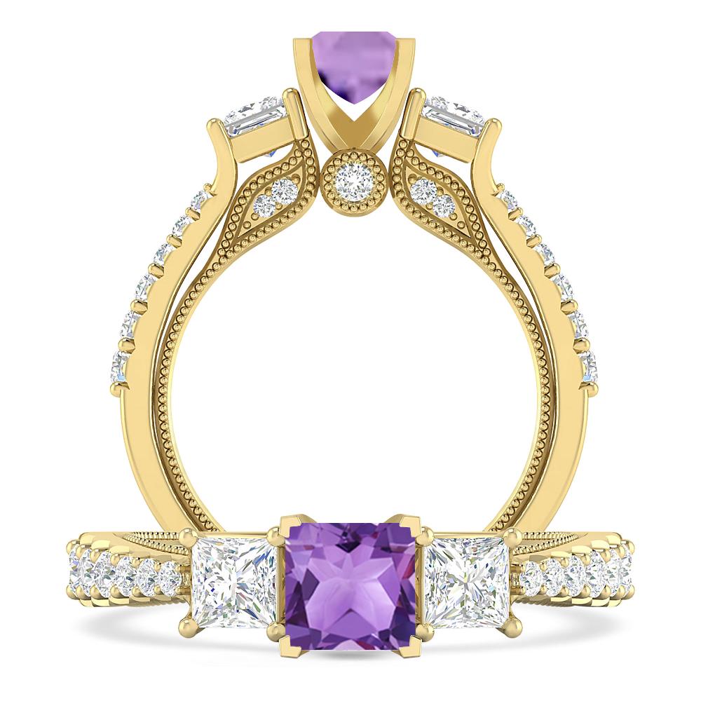 Yellow Gold - Amethyst