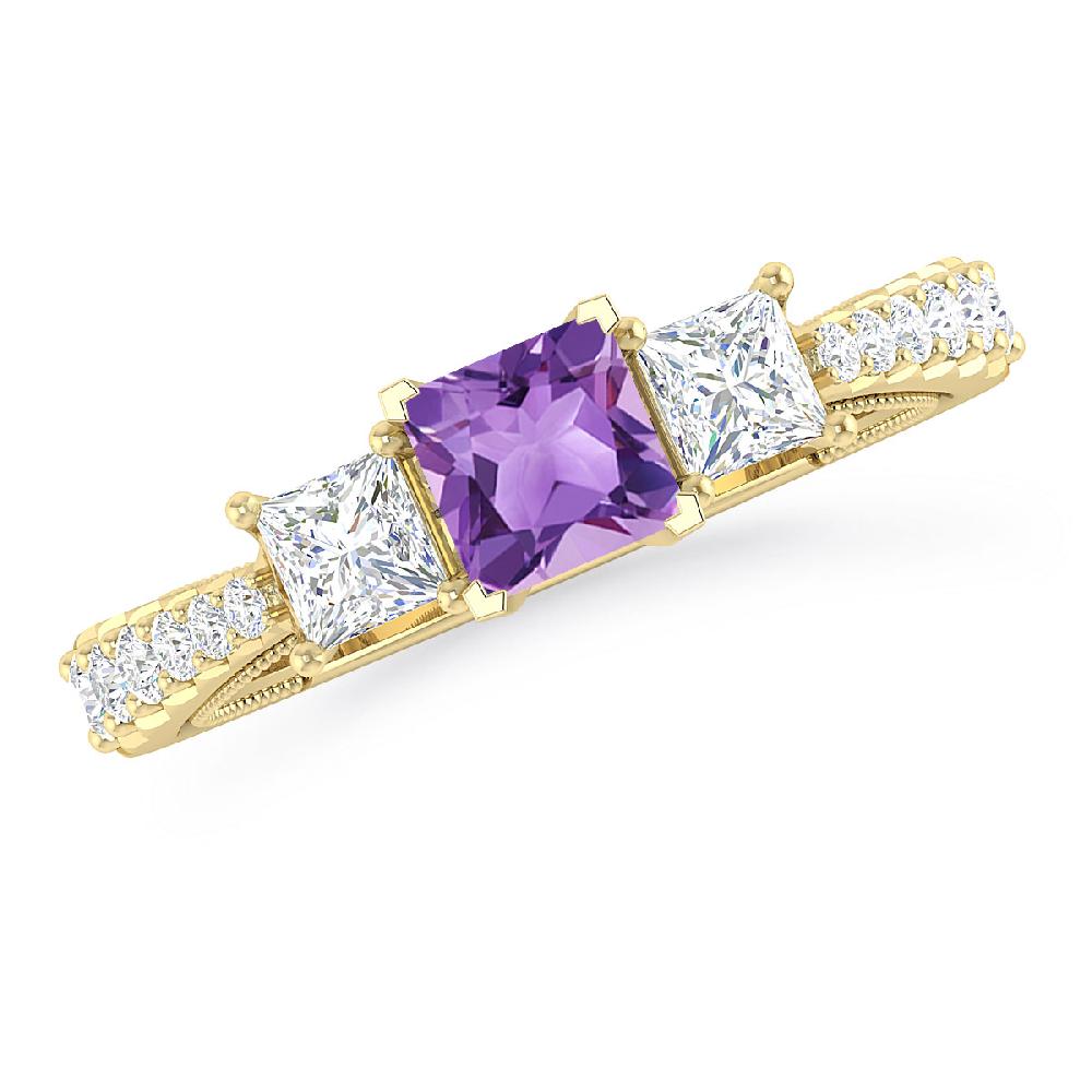 Yellow Gold - Amethyst