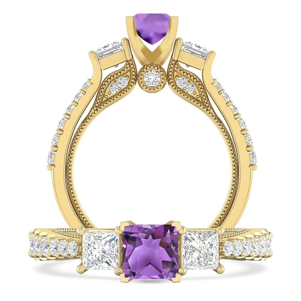 Yellow Gold - Amethyst