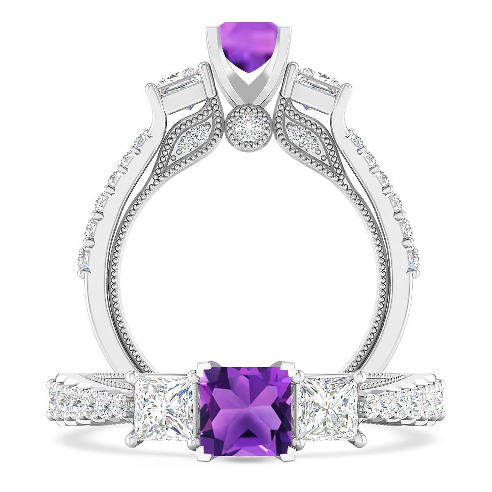 White Gold - Amethyst