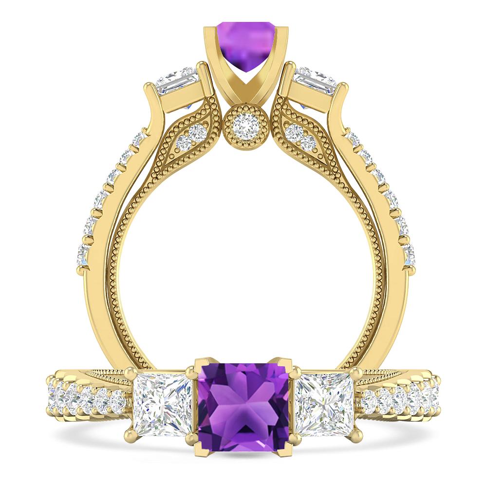 Yellow Gold - Amethyst