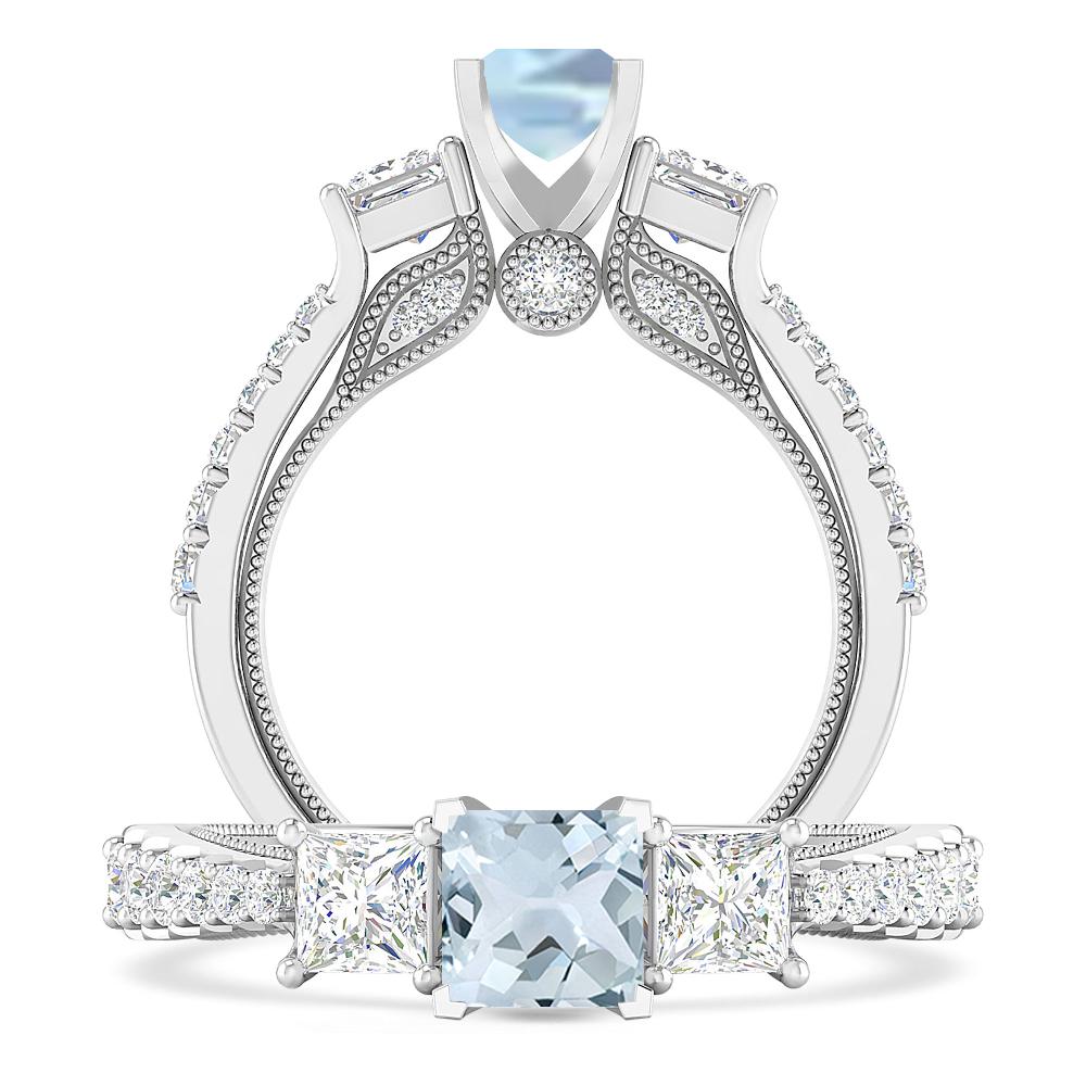 White Gold - Aquamarine