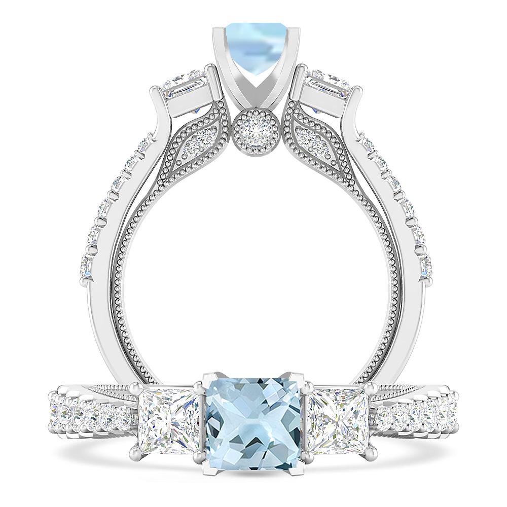 White Gold - Aquamarine