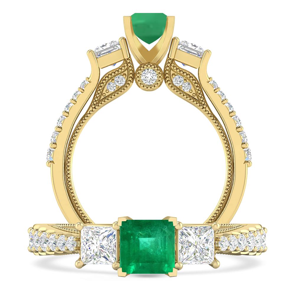 Yellow Gold - Emerald