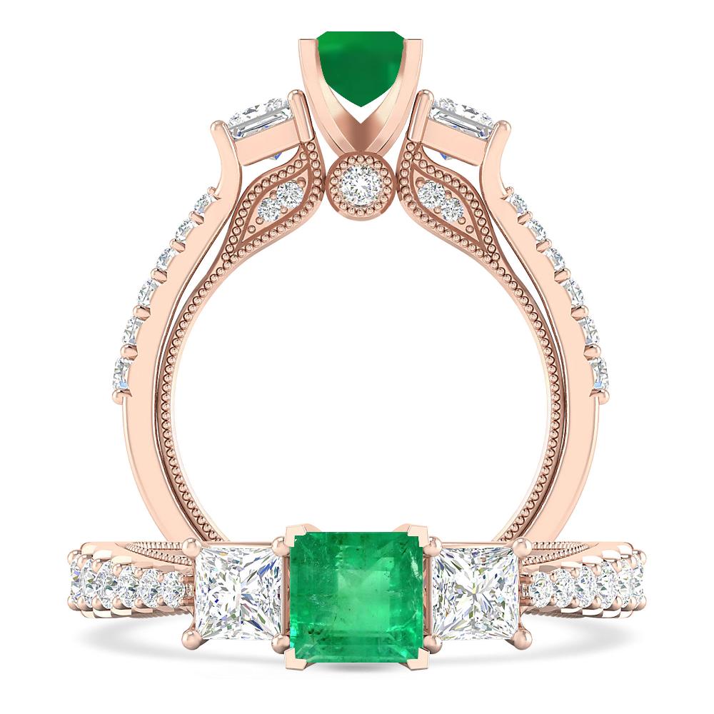 Rose Gold - Emerald