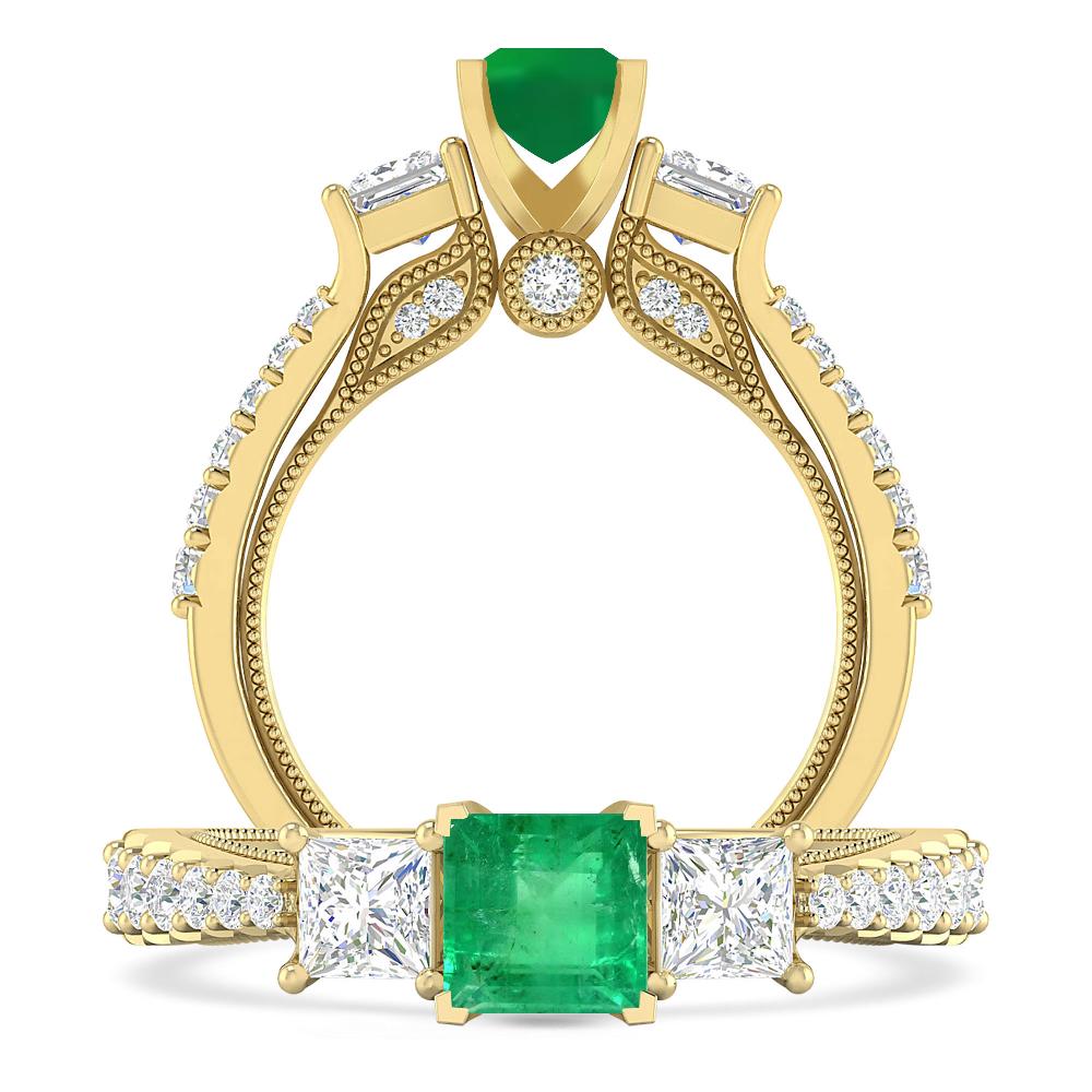 Yellow Gold - Emerald