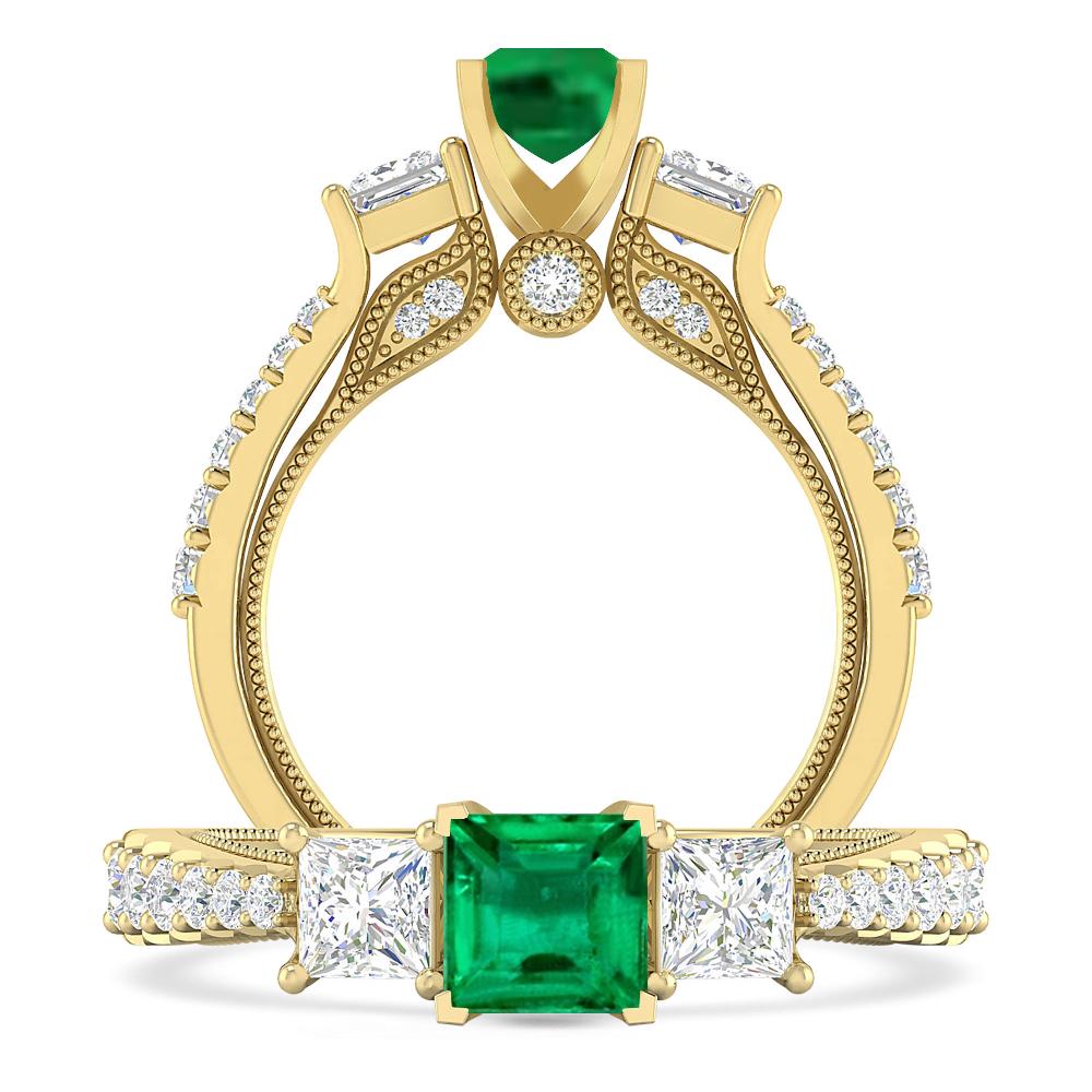 Yellow Gold - Emerald