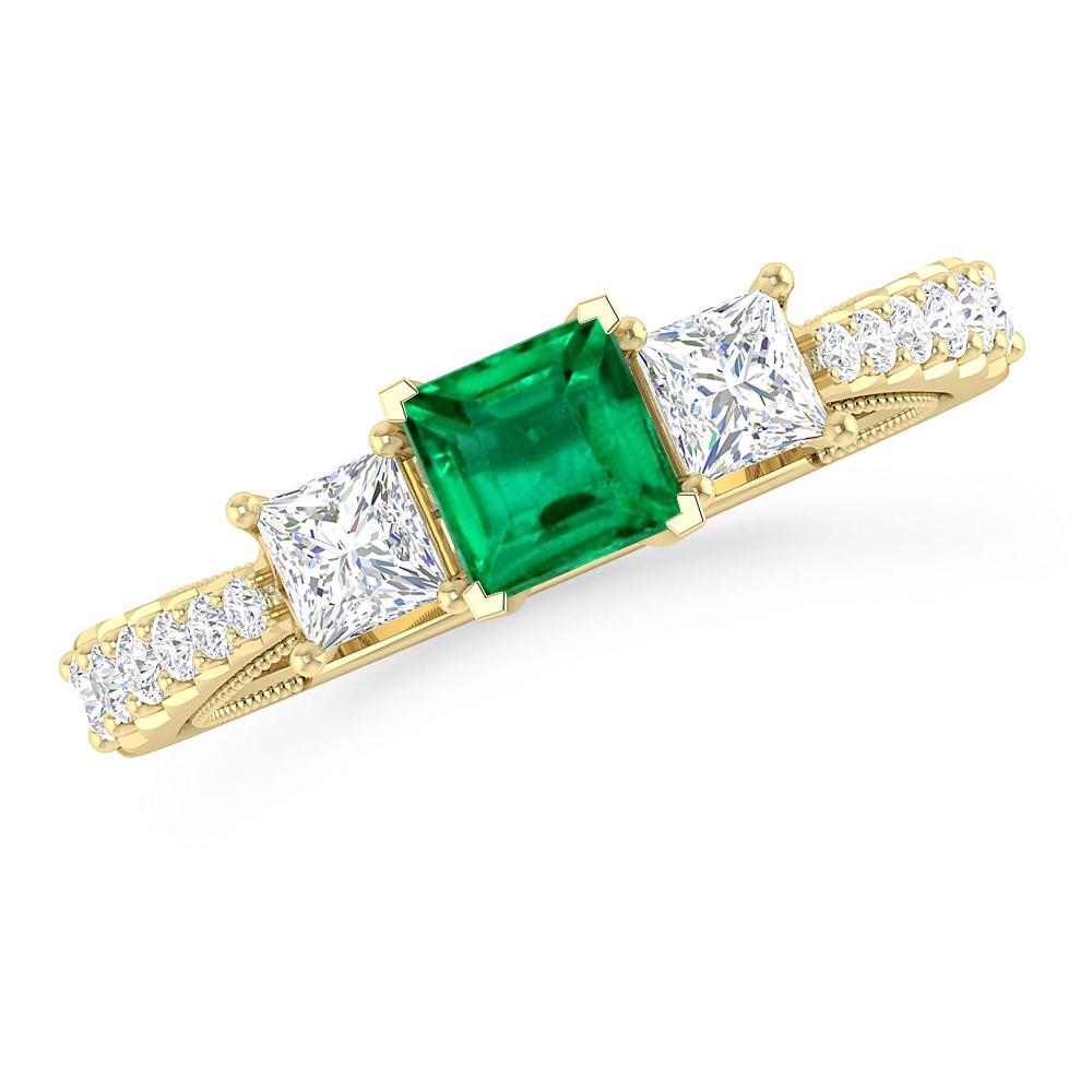 Yellow Gold - Emerald